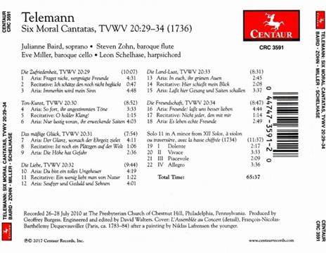 6 Cantate morali - CD Audio di Georg Philipp Telemann - 2