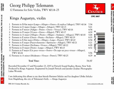 12 Fantasie per violino solo - CD Audio di Georg Philipp Telemann - 2