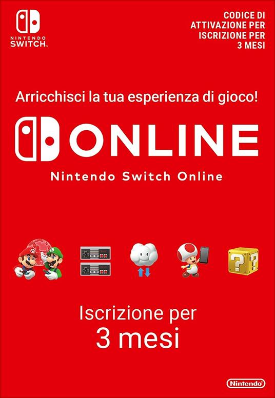 Console Nintendo Switch + Gioco Mario Kart 8 Deluxe + 3 mesi abbonamento Nintendo Switch Online - 3