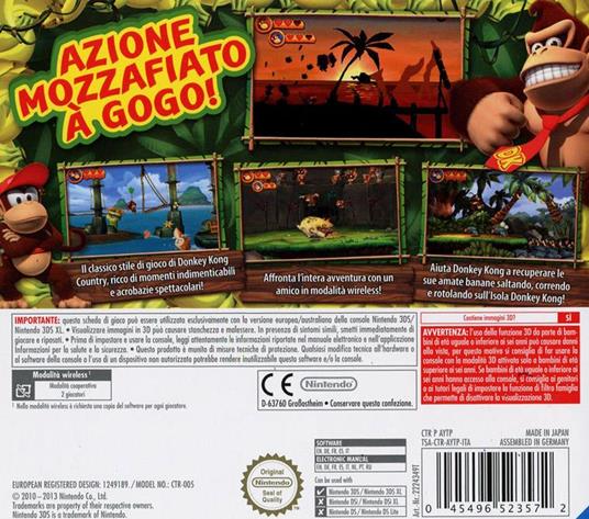 Nintendo Donkey Kong Country Returns, 3DS videogioco Nintendo 3DS Inglese - 3
