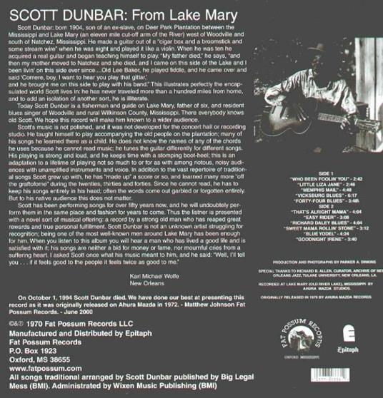 From Lake Mary - Vinile LP di Scott Dunbar - 2