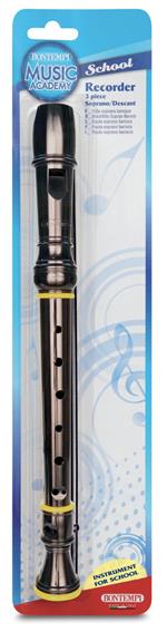 Flauto Dolce Soprano Diteggiatura Barocca in Blister Colore Nero. Bontempi (31 3621)