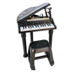 Toy Band Star. Pianoforte a Coda Nero 31 Tasti con Microfono Gambe e Sgabello. Bontempi (10 3000)