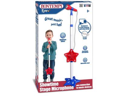Showtime stage microphone,Microfono con asta allungabile per bambini,Bontempi,Eta 3+