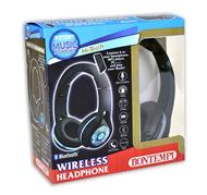 Cuffia Wireless con Luci Led Regolazione Volume Bluetooth Microfono Integrato Colore Nero. Bontempi (48 3001)