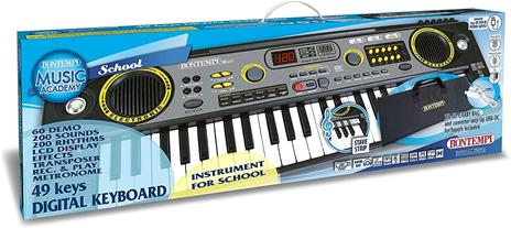 Bontempi Tastiera Digitale 15 4920 con 49 Tasti, Nero - 3