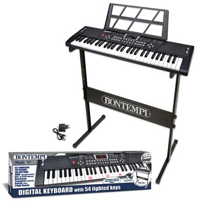 Tastiera digitale 54 tasti con gambe leggio e tasti luminosi
