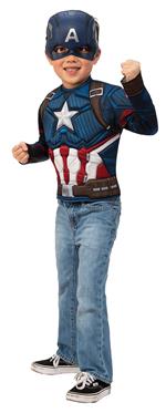Marvel: Captain America - Costume Endgame (Petto Muscoloso E Maschera)