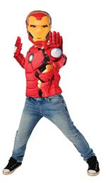 Marvel: Iron Man - Costume Con Muscoli E Accessori Deluxe (Top Muscoloso, Maschera E Guanti Tg.)