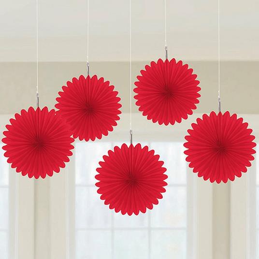Decorazione A Ventaglio Da Appendere 15,2 Cm Bianco - 13