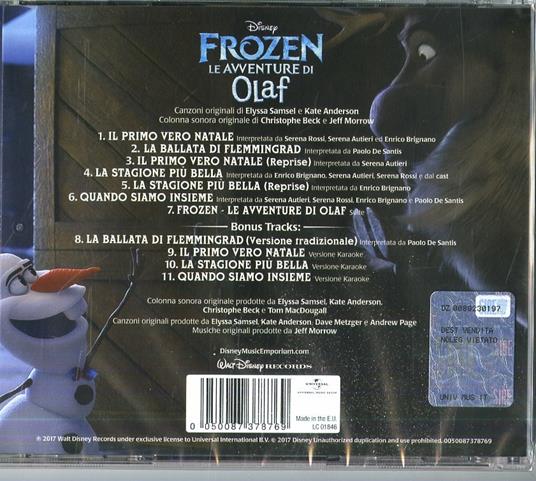 Le avventure di Olaf (Colonna sonora) (Italian Edition) - CD Audio - 2