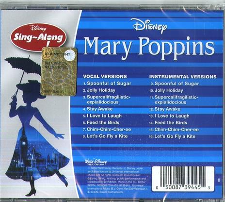 Disney Sing-Along. Mary Poppins (Colonna Sonora) - CD Audio - 2