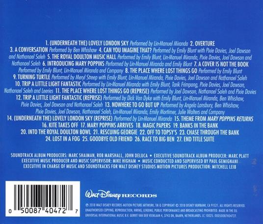 Mary Poppins Returns (Colonna sonora) - CD Audio - 2
