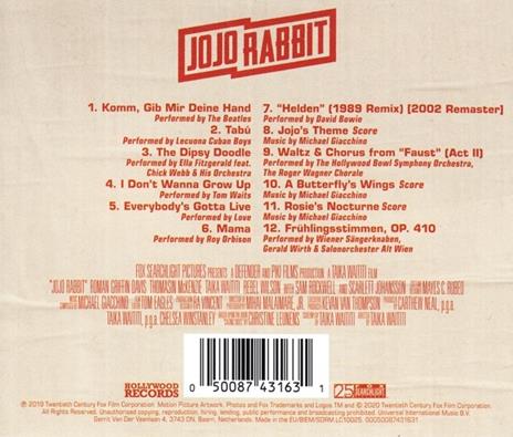 Jojo Rabbit (Colonna Sonora) - CD Audio - 2