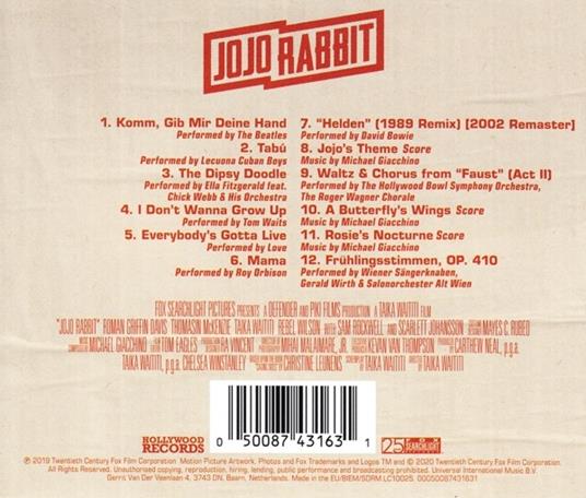 Jojo Rabbit (Colonna Sonora) - CD Audio - 2