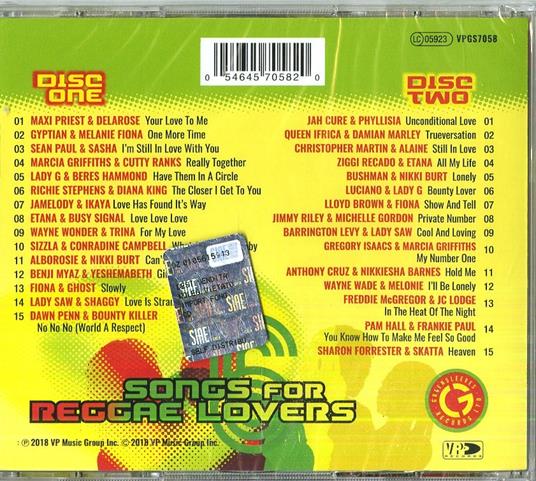 Songs for Reggae Lovers vol.6 - CD Audio - 2
