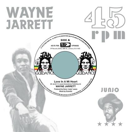 Love in a Mi Heart - Blood on His Lips - Vinile 7'' di Wayne Jarrett