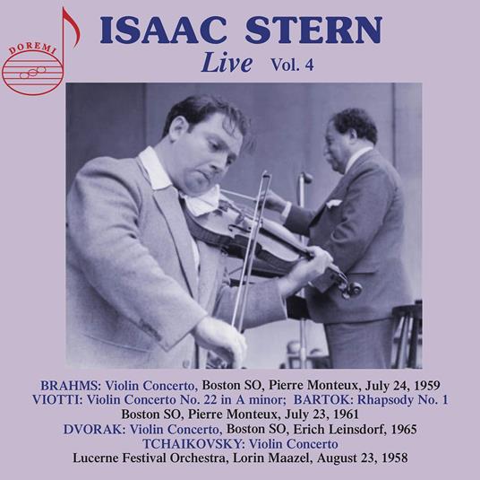 Isaac Stern: Live, Vol. 4 - CD Audio di Isaac Stern
