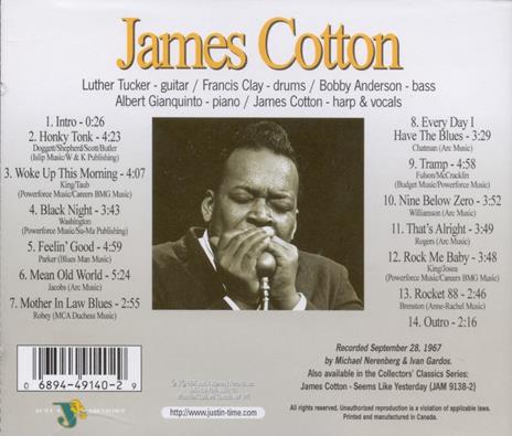 Late Night Blues - CD Audio di James Cotton - 2