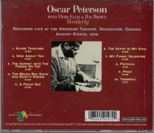 Tenderly - CD Audio di Oscar Peterson,Ray Brown,Herb Ellis - 2