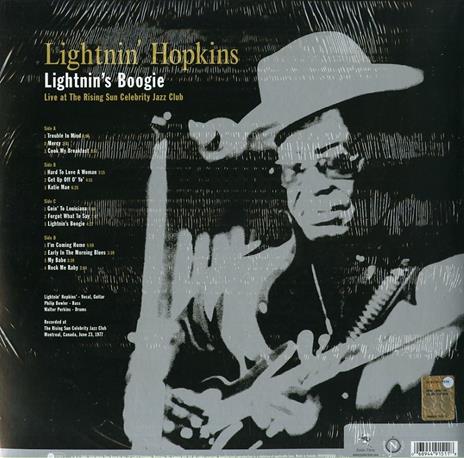 Lightnin's Boogie. Live at the Rising Sun Celebrity Jazz Club - Vinile LP di Lightnin' Hopkins - 2
