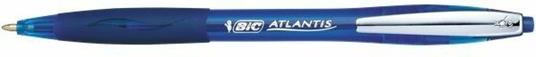 Penna a sfera a scatto Bic Atlantis 1.0 metal clic blu punta 1 mm