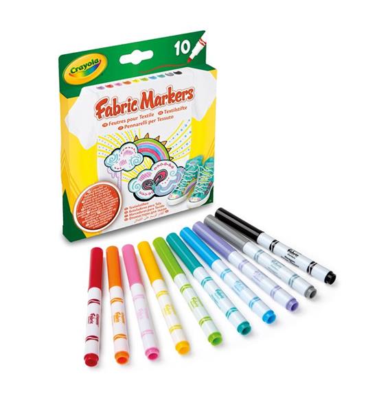 Pennarelli per tessuto Crayola. 10 colori assortiti - Crayola