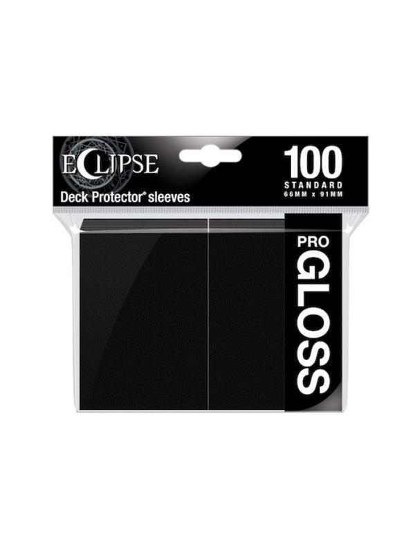 100 Sleeves Ultra Pro ECLIPSE STANDARD PRO GLOSS Black Bustine Protettive Nero