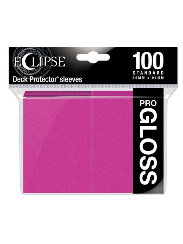 Standard Sleeves. Gloss Eclipse. Hot Pink (100 Sleeves) (E-15609)