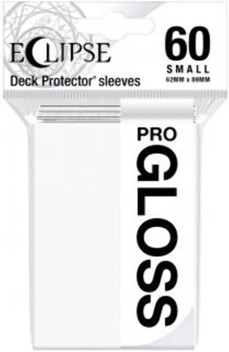 Small Sleeves - PRO-Gloss Eclipse - Arctic White (60 Sleeves) (E-15624)