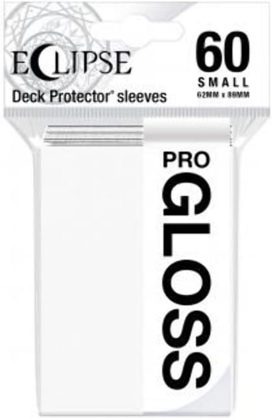 Small Sleeves - PRO-Gloss Eclipse - Arctic White (60 Sleeves) (E-15624)