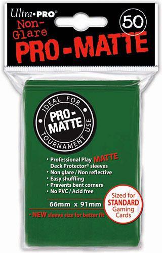 Ultra Pro Proteggi Carte Standard Pacchetto Da 50 Bustine Pro-Matte Non-Glare Green 12/120 - 2