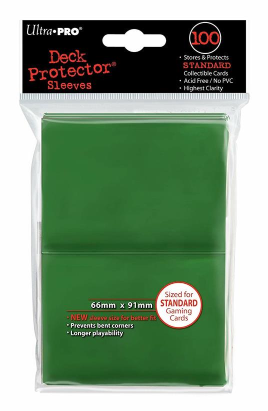 Ultra Pro Proteggi Carte Standard Pacchetto Da 100 Bustine 66Mm X 91Mm Green 30 60 - 3