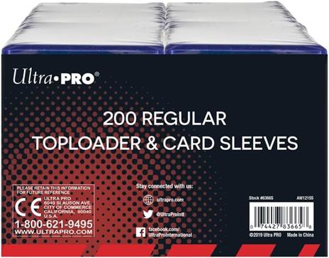 Toploader - 3 x 4 Regular Toploaders & Card Sleeves (200 count retail pack) (E-83665) - 3