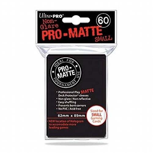 Ultra Pro Proteggi Carte Mini Pacchetto Da 60 Bustine 62Mm X 89Mm Pro-Matte Non-Glare Black 10/100