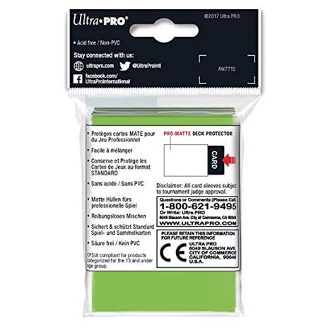 50 Deck Protector Sleeves Ultra Pro Magic STANDARD LIME GREEN Verde Limone Bustine Protettive Buste - 4