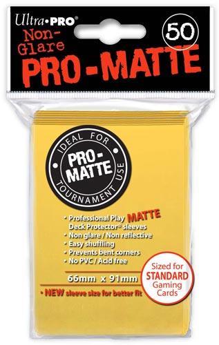 Ultra Pro Proteggi Carte Standard Pacchetto Da 50 Bustine Pro-Matte Non-Glare Yellow - 7