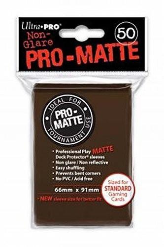 Ultra Pro Proteggi Carte Standard Pacchetto Da 50 Bustine Pro-Matte Non-Glare Brown - 3