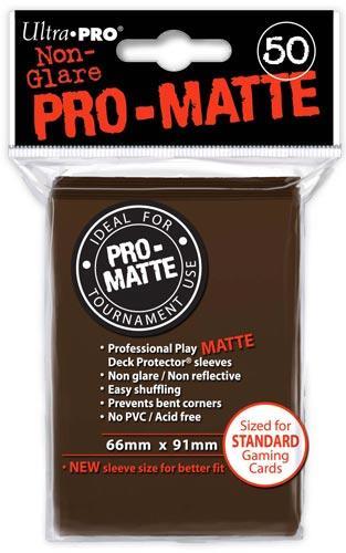 Ultra Pro Proteggi Carte Standard Pacchetto Da 50 Bustine Pro-Matte Non-Glare Brown - 4