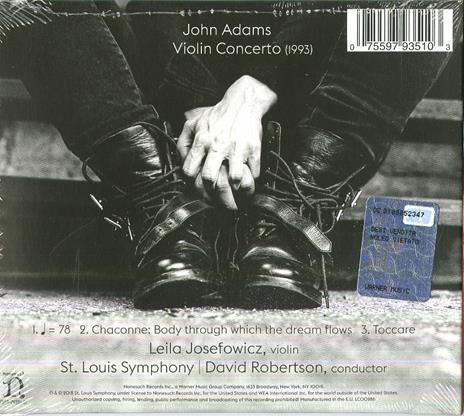 Concerto per violino - CD Audio di John Adams,Saint Louis Symphony Orchestra,Leila Josefowicz,David Robertson - 2