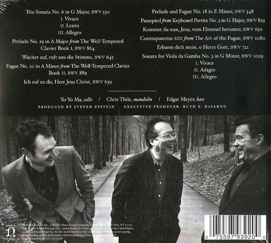 Trii - CD Audio di Johann Sebastian Bach,Yo-Yo Ma,Edgar Meyer,Chris Thile - 2