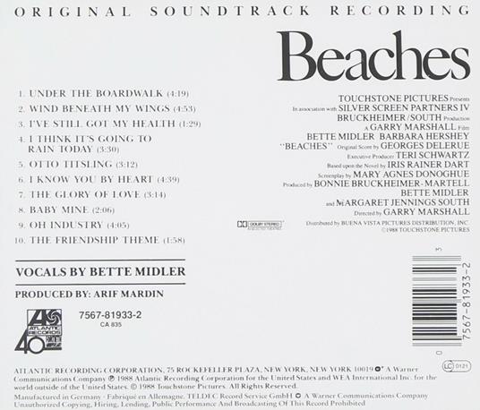 Beaches (Colonna sonora) - CD Audio di Bette Midler - 2