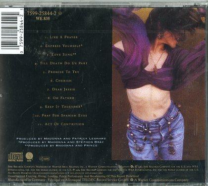 Like a Prayer - CD Audio di Madonna - 2