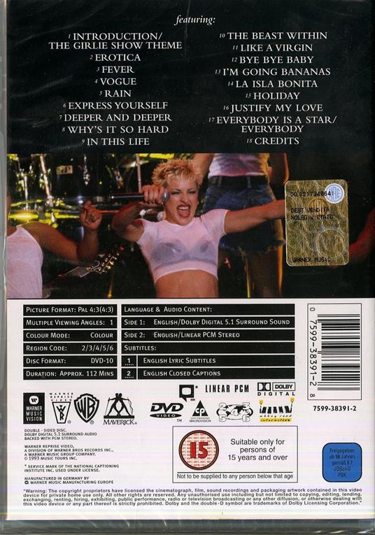 Madonna. The Girlie Show. Live Down Under (DVD) - DVD di Madonna - 2