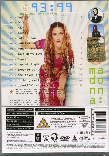 Madonna. The Video Collection 1993 - 1999 (DVD) - DVD di Madonna - 2