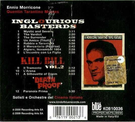 Quentin Tarantino Movies (Colonna sonora) - CD Audio di Ennio Morricone - 2