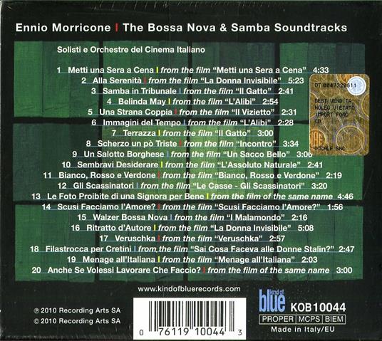 The Bossa Nova & Samba Soundtracks (Colonna sonora) - CD Audio di Ennio Morricone - 2