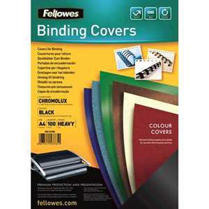 Cartoleria Fellowes 5378504 cartellina A4 Carta Nero 100 pezzo(i) Fellowes