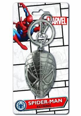 Portachiavi Spider-Man. Head in Peltro