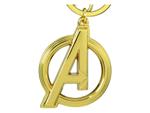 Marvel Metal Portachiavi Avengers Classic A Logo Gold Colored Con Figure Int.